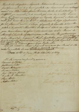 Circular enviada em 12 de setembro de 1829 para William Tudor (1779-1830) e demais membros do cor...