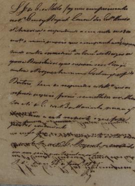 Minuta de despacho de 26 de janeiro de 1825, de Luis José de Carvalho e Melo (1764-1826), endereç...