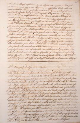 Cópia de ofício enviado pelo Monsenhor Francisco Correia Vidigal (1766-1838) para Isidoro da Cost...