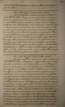 Cópia de ofício enviado por Felisberto Caldeira Brant (1772-1842), Marquês de Barbacena, e Manuel...
