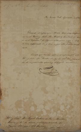 Despacho enviado por Tomás Guido (1788 – 1866) a Miguel Calmon du Pin (1794-1865), em 09 de setem...