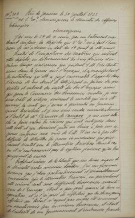 Despacho de 30 de julho de 1823, de Jean-Baptiste Maler (s.d.-s.d.), cônsul-geral da França no Br...