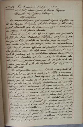 Despacho nº 112, de 19 de junho de 1821, de Jean-Baptiste Maler (s.d.), Cônsul-geral da França no...