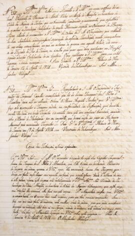 Cópia de despacho enviado por Antônio Luiz Pereira da Cunha (1760-1837), Marquês de Inhambupe, pa...