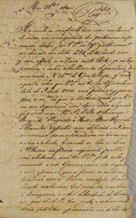 Despacho enviado por João Del Castilho ao Marquês de Aguiar (1752-1817), em 27 de maio de 1814, i...