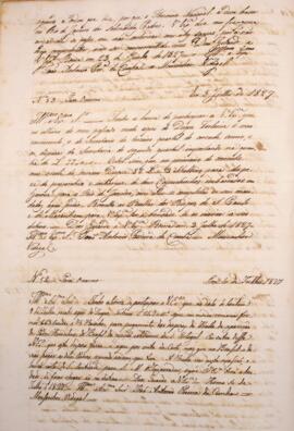 Cópia de ofício enviado pelo Monsenhor Francisco Corrêa Vidigal (s.d.-1838) para João Antônio Per...