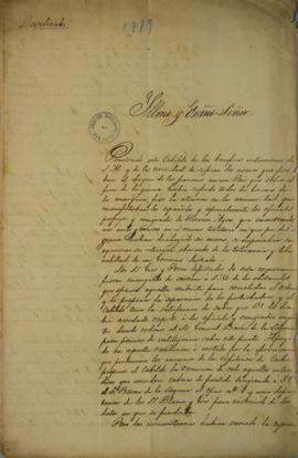 Ofício de 2 de dezembro de 1819 enviado por Juan Jose Durán (s.d.), Juan Francisco José Giró (179...