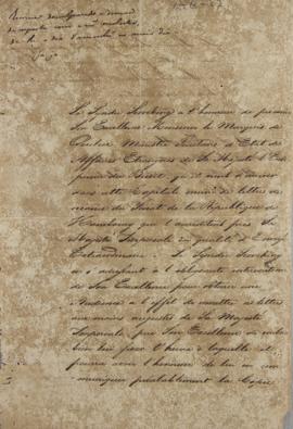 Nota a João Severiano Maciel da Costa (1769-1833), Marques de Queluz, solicitando uma audiência p...