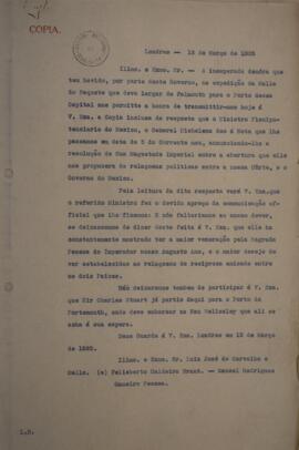 Cópia de ofício enviado por Felisberto Caldeira Brant (1772-1842), Visconde de Barbacena, e Manue...