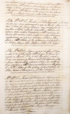 Cópia de despacho enviado por Francisco Vilela Barbosa (1769-1846), Marquês de Paranaguá, para o ...