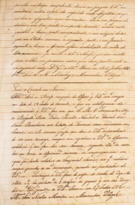Cópia de ofício enviado pelo Monsenhor Francisco Corrêa Vidigal (s.d.-1838), para Nicolao Manteri...