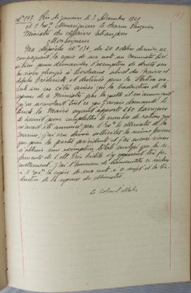 Despacho nº 147, de 3 de dezembro de 1821, de Jean-Baptiste Maler (s.d.), Cônsul-geral da França ...