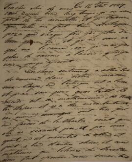 Carta original, sem indicação de autoria, enviada a Sir Charles Stuart (1779-1845), Barão de Roth...