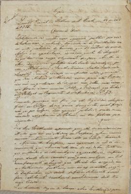 Cópia da circular enviada pelo João Alves Massa, em 16 de setembro de 1828. No documento é inform...