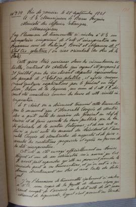 Despacho nº 134, de 28 de setembro de 1821, de Jean-Baptiste Maler (s.d.), Cônsul-geral da França...