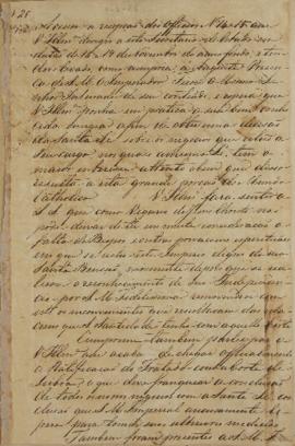 Despacho enviado pelo Monsenhor Francisco Corrêa Vidigal (s.d-1838), em 9 de fevereiro de 1826, s...