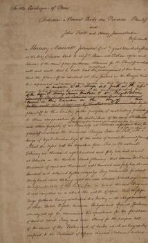 Depoimento original com data de 7 de abril de 1844 no qual consta o registro de uma declaração formal de William Fragall Robson referente ao processo judicial de Manuel Pinto da Fonseca contra os réus John Foote e Henry James.