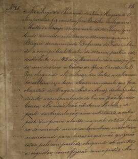 Cópia de despacho n.21 enviado por João Carlos Augusto de Oyenhausen-Gravenburg (1776-1838), Marq...