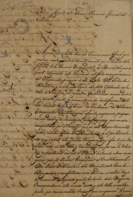 Carta enviada por Manuel para Tomás García de Zuñiga (1780-1843), síndico procurador geral do Est...