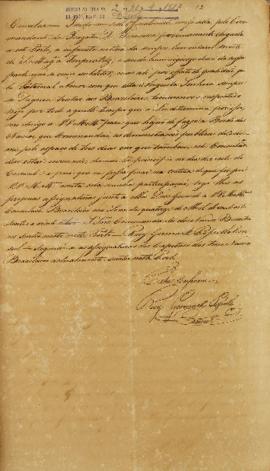 Cópia de circular enviado de Luanda, no dia 14 de abril de 1827, para os comandantes dos navios b...