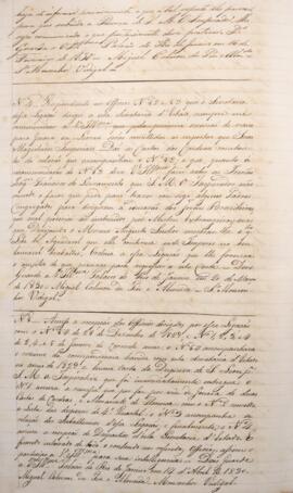 Cópia de despacho enviado por Miguel Calmon du Pin e Almeida (1794-1865), Marquês de Abrantes, pa...