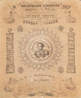 Calendário Perpétuo Alegórico Dedicado a sua Majestade o Senhor Dom Pedro I (1798-1834), Imperado...