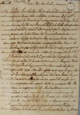 Minuta do Ofício nº 7 de 07 de dezembro de 1816, endereçada a João Diogo de Barros Leitão de Carv...