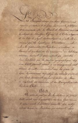 Convenção preliminar à Convenção de Comércio e Navegação de 7 de novembro de 1827, entre as Repúb...