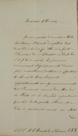 Oficio expedido por Wenzel Philipp Leopold (1784-1851), Barão de Mareschal, a José Egídio Álvares...
