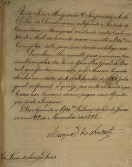 Cópia de despacho n.28 enviado por João Carlos Augusto de Oyenhausen-Gravenburg (1776-1838), Marq...