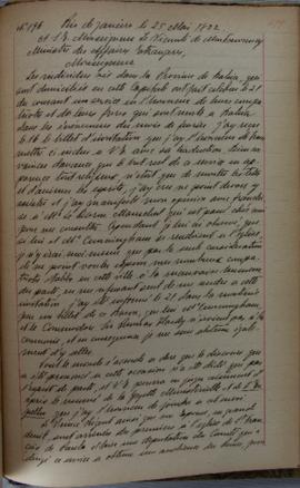 Despacho nº 196, de 25 de maio de 1822, de Jean-Baptiste Maler (s.d.), Cônsul-geral da França no ...