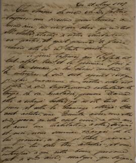 Carta original, sem indicação de autoria, enviada a Sir Charles Stuart (1779-1845), Barão de Roth...