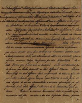 Despacho enviado por João Carlos Augusto de Oyenhausen-Gravenburg (s.d.-1838), em novembro de 182...