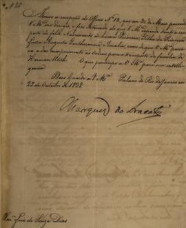 Cópia de despacho n.27 enviado por João Carlos Augusto de Oyenhausen-Gravenburg (1776-1838), Marq...
