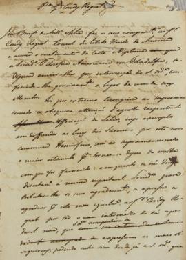 Minuta de 10 de março de 1823, de José Bonifácio de Andrada e Silva (1763-1838), conselheiro de e...
