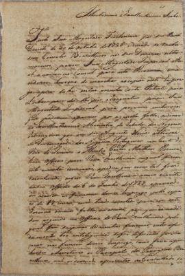 Despacho do cônsul brasileiro em Moçambique, João Luiz Airoza, de 11 de novembro de 1828, encamin...