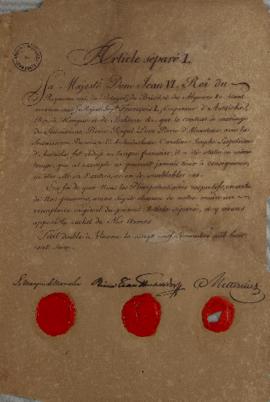 Tratado celebrado entre o Reino de Portugal e o Império Austríaco acerca do casamento entre a Pri...