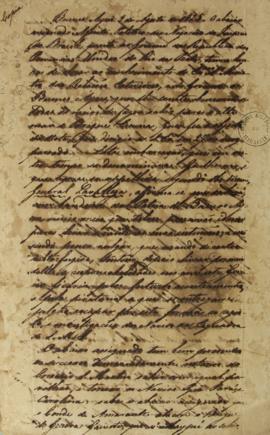 Carta de Antônio José Falcão da Frota (1780-1848) para Luis Lima Moraes Silva de 9 de agosto de 1...