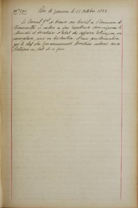Despacho de 21 de outubro de 1822, de Jean-Baptiste Maler (s.d.-s.d.), cônsul-geral da França no ...