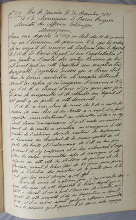 Despacho nº 151, de 30 de dezembro de 1821, de Jean-Baptiste Maler (s.d.), Cônsul-geral da França...