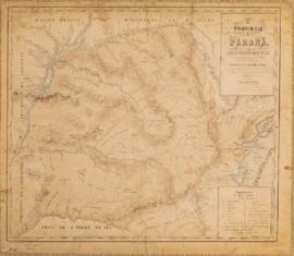 Carta cartográfica da Província do Paraná de 1886, organizada no Arquivo Militar pelo Tenente Cor...