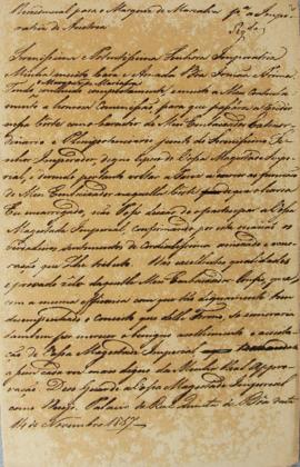 Carta credencial de João VI (1757-1826) ao Imperador da Áustria, Francisco I (1768-1835) sobre os...