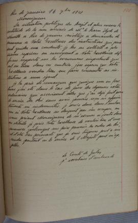 Despacho de 16 de novembro de 1821, de Jacques-Marie Aymard (s.d.-1837), Conde de Gestas, endereç...