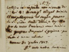 Documento nº 77, Despacho informando o recebimento do valor de 12 escudos de Francisco Corrêa Vid...