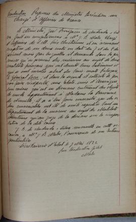 Tradução da nota de 9 de maio de 1822, de José Bonifácio de Andrada e Silva (1763-1838), endereça...