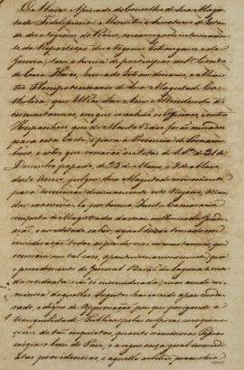 Cópia de despacho enviado por Thomás Antônio de Villanueva Portugal ao Conde de Casa Flores (1759...