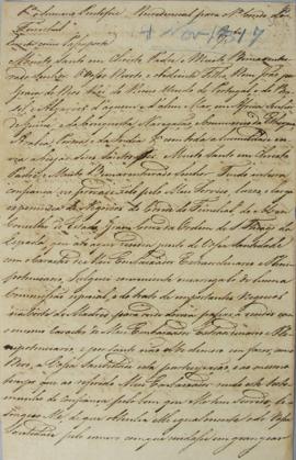 Carta credencial enviada ao Papa Pio VII nomeando o Conde de Funchal, Domingos António de Sousa C...
