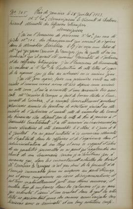 Despacho de 25 de julho de 1823, de Jean-Baptiste Maler (s.d.-s.d.), cônsul-geral da França no Br...