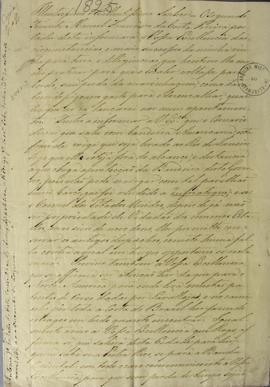 Carta de Antônio José Falcão da Frota (1780-1848) para o Carlos Federico Lecor (1764-1836), o Bar...