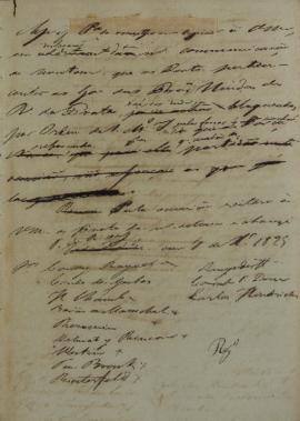 Minuta de despacho de 1825, endereçada a Condy Raguet (1784-1842); Jacques-Marie Aymard (s.d.-183...